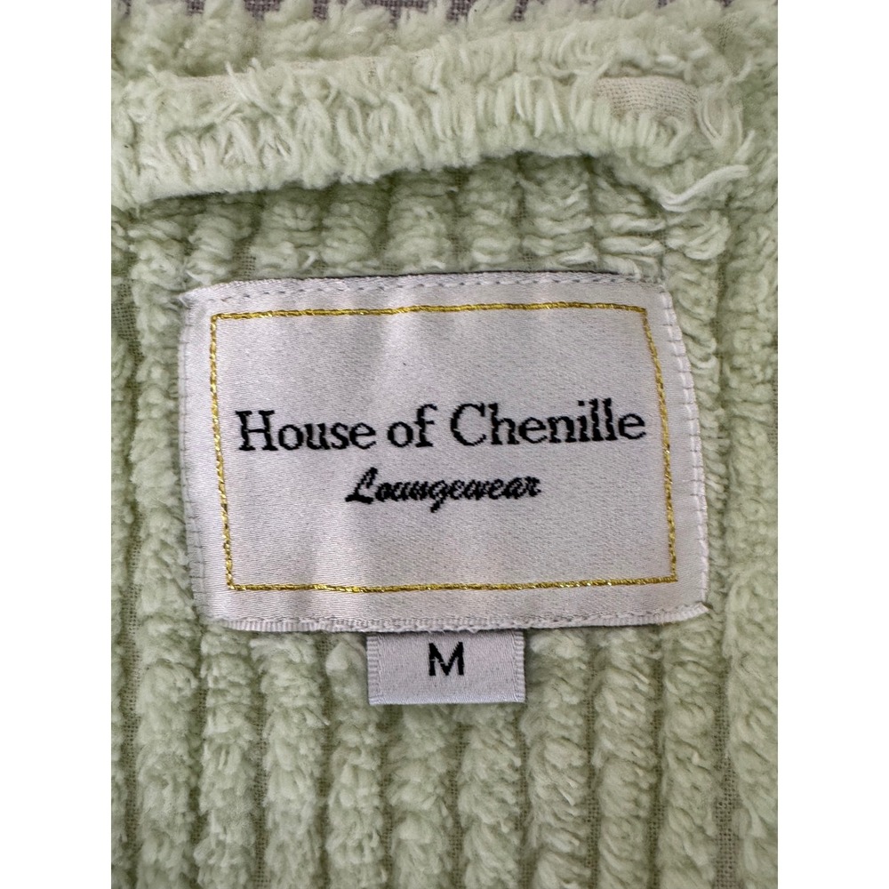 House of Chenille Bed Jacket Green Medium - Picture 6 of 11